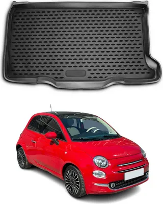 Immagine prodotto di Tappetino per bagagliaio Vaschetta portaoggetti per Fiat 500-500C 2007-2025 Gomma TPE Nero