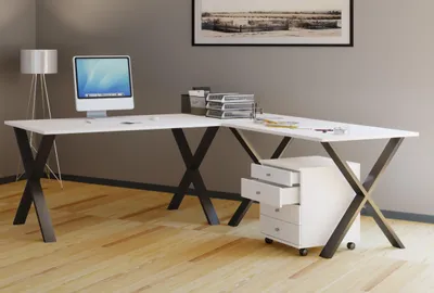 Produktbild von VCM VCM Holz Schreibtisch | Eckschreibtisch schlicht | 160x130 | L Form links oder rechts | Arbeitstisch Platte 50 cm tief | Computertisch Büromöbel - Lona X