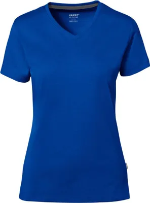 Produktbild von HAKRO Hakro Damen V-Shirt Baumwolle Tec #169 Gr. XL royalblau