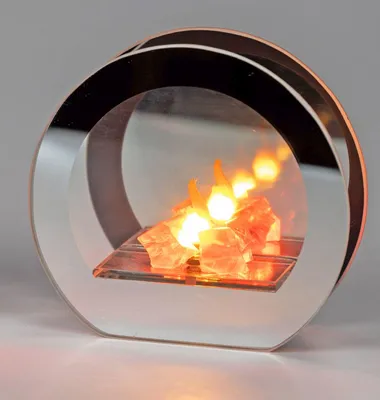 Produktbild von formano LED Deko Licht Spiegelfeuer 14 cm Stimmungslicht Glas mit Timer 6h/18h