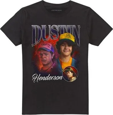 Produktbild von Stranger Things T-Shirt Uni Season 5 - Dustin Homage schwarz XL