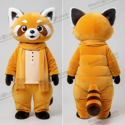 Produktbild von Samtroter MASTICOT Panda Maskottchen
