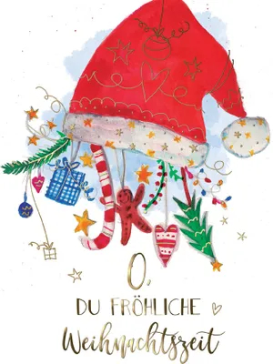 Produktbild von CACTUS Weihnachtskarte "Geschenke Weihnachtsmann"