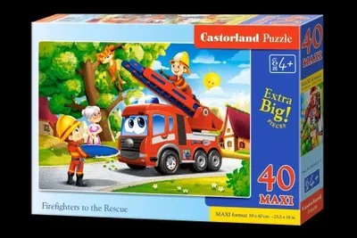 Imagen del producto de Puzzle 40 piezas Maxi Bomberos al Rescate 040407 Castorland