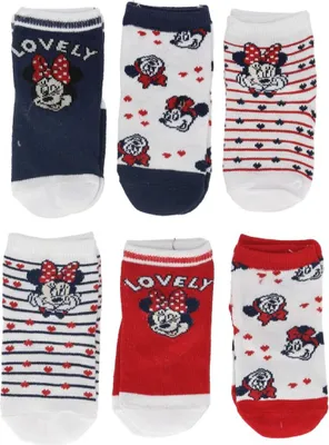 Immagine prodotto di Set di calzini Disney Minnie Mouse 3 pezzi in cotone e poliestere 6-12 mesi rosso