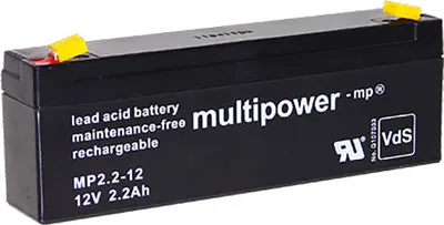 Produktbild von Blei-Akku Multipower MP2.3-12 (2.2-12), 12 Volt, 2,3 Ah