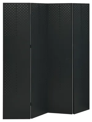 Obrázek produktu pro vidaXL 4dílná přepážka do místnosti 2 ks černá 160x180 cm ocelová