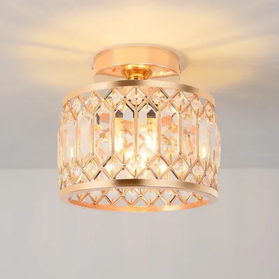 Deckenleuchte Kronleuchter Kristall Gold E27 Ø 205 mm