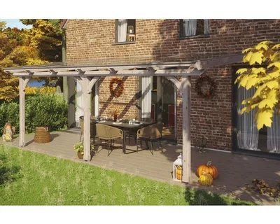 Produktbild von Terrassenüberdachung SKAN HOLZ Rimini 648x350 cm natur