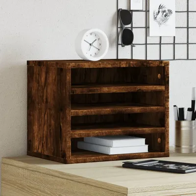Produktbild von Schreibtisch-Organizer Räuchereiche 36x26x29,5 cm Holzwerkstoff - Stifthalter CC30532