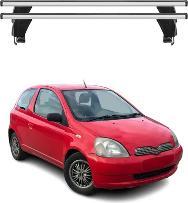 Image de Menabo Barres de toit Transversales pour Toyota Yaris 1999-2005 Gris ABE 2x