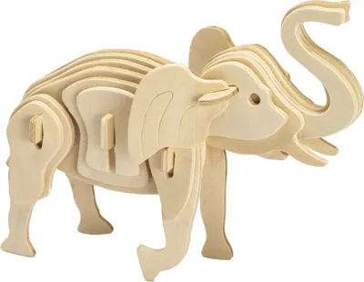 Produktbild von Marabu KiDS 3D Puzzle "Elefant" 27 Teile Holzbausatz