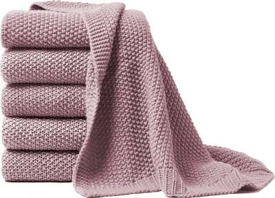 Produktbild von Hahn Primera Strickdecke Kuscheldecke Perlmuster 130x170 cm mauve rose 545001-472