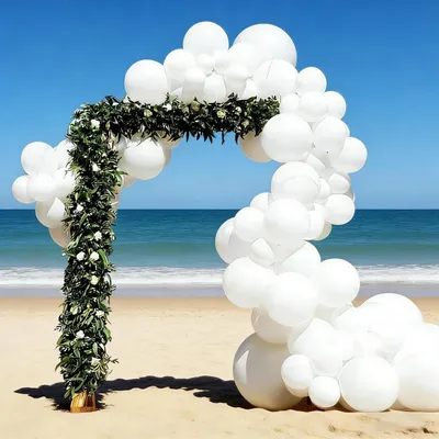 Produktbild von Luftballon Girlande Weiß 130 Stück 5-18 Zoll Latexballons für Party & Hochzeit