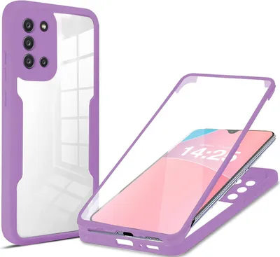 A product image showing a phone case in two configurations: one showing the back of the case with a phone inside, and another showing the case disassembled with a phone screen visible.