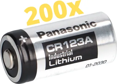 Immagine prodotto di 200x Panasonic 3V CR123A DL123A Batterien CR17345 Ultra Lithium Foto Bulk