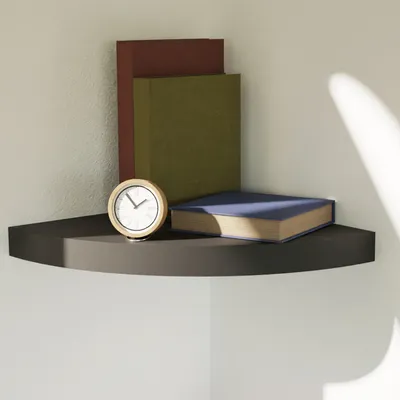 Eckregal Wandregal Bücherregal Schweberegal Schwarz Regal MDF 30x30cm