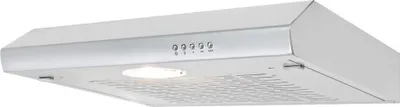 A white kitchen range hood.