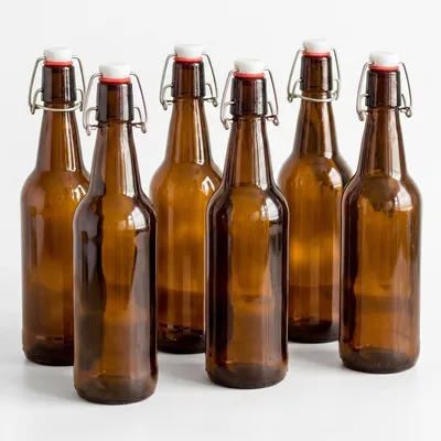 Produktbild von Solidchoice – Set mit 6 klaren Glasflaschen zum Abfüllen von Getränken