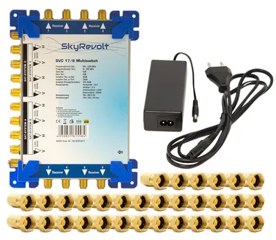 Produktbild von SkyRevolt SVC 17/8 Multiswitch 4 SAT für 8 Anschlüsse Multischalter 32x F-Stecker