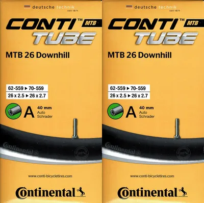 Produktbild von 2x Continental MTB 26 Downhill Schlauch 26 Zoll AV (57/70-559) AV 40mm