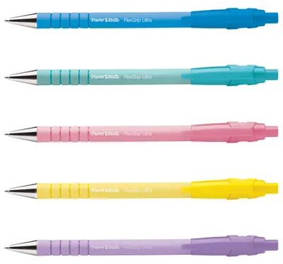 Obrázok produktu pre Papermate FlexGrip Ultra Pastel, Klip, Guľôčkové pero, Čierna, 5 kusov, Stredná