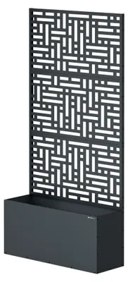 Immagine prodotto di Pergola con fioriere, griglia per piante rampicanti, per giardino, in metallo, Jan Nowak ROSE, 900 x 1800 x 300 mm, colore antracite