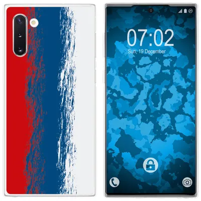 Produktbild von PhoneNatic Case kompatibel mit Samsung Galaxy Note 10 Silikon-Hülle WM Russland M9