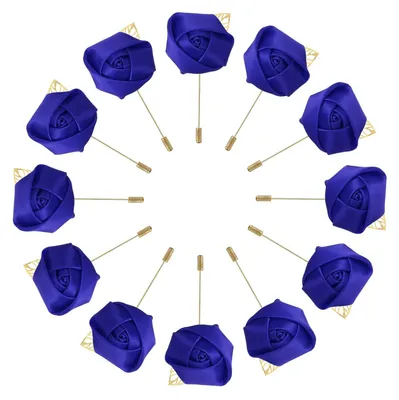 Productafbeelding van Solidchoice - Set van 24 Donkerblauwe Boutonnieres voor Bruiloften en Ceremonies