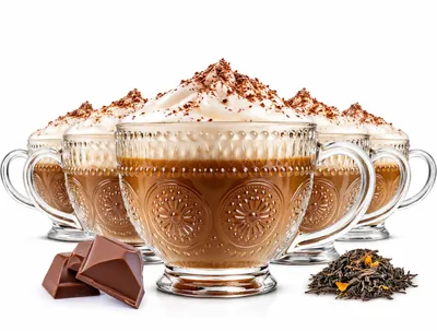 Zdjęcie produktu dla 6 szklanek do cappuccino z reliefem – szklanki do kawy, herbaty i napojów, 430 ml