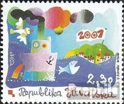 Produktbild von Briefmarken Kroatien 2001 Mi 563 (kompl.Ausg.) postfrisch Jahrtausendwende