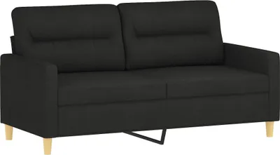 Produktbild von vidaXL 2-Sitzer-Sofa Schwarz 140 cm Stoff