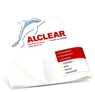 Produktbild von ALCLEAR 950002 Mikrofasertuch Glastuch Fenstertuch 60×45 cm streifenfrei