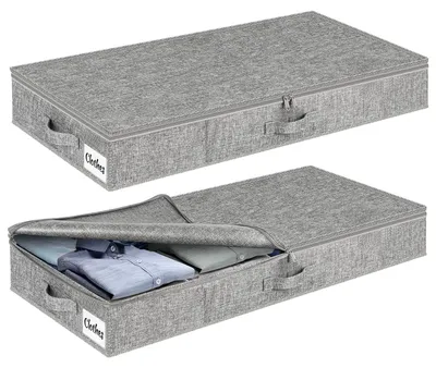 Obrázek produktu pro Úložné boxy pod postel, sada 2 kusy, s víkem