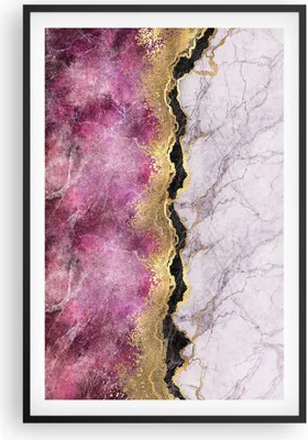 Produktbild von Gerahmtes Poster - Schwarzer Rahmen - Rosa golden Hintergrund - 61x91,5 cm - Wand Bild - Wanddeko - Wandbilder - Kunstposter - Wandposter - Bilderrahmen - Bilder - Kunstdruck - P2BPA61x91-5038