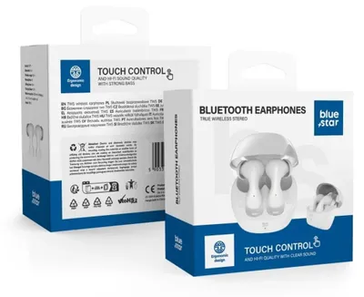 Obrázek produktu pro Bezdrátová stereo sluchátka Blue Star TWS BK92 bílá