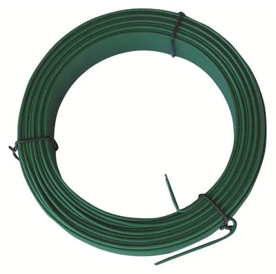 Image de Fil d'attache Fil pour fleurs Fil pour bricolage Fil pour grillage Clôtures vert PCV Ø 1,8 mm x 50 m