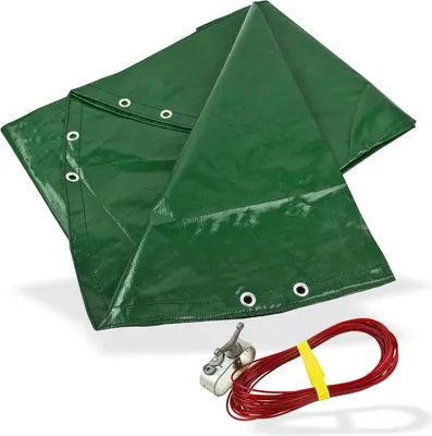Produktbild von Wasserdichte Plane mit Bogenkreis 3,5 m 210 g/m2, grün