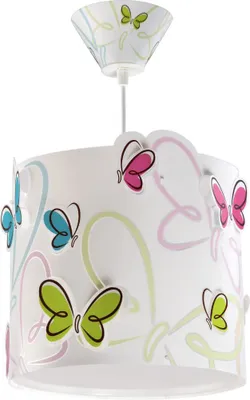 Produktbild von Kinder Deckenlampe Butterfly Kollektion mit Schmetterlingsmotiven, höhenverstellbar