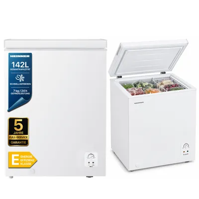Zdjęcie produktu dla Heinner HCF-HS142E++, 142 l, 7 kg/24h, 40 dB, E, Biały
