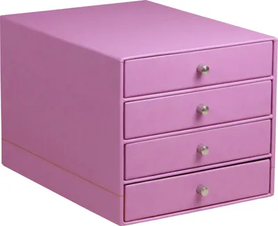 Produktbild von Rhodia Schubladenbox mit 4 Laden Kunstleder 24,8x32 ,7x22,8cm Flieder 318961C