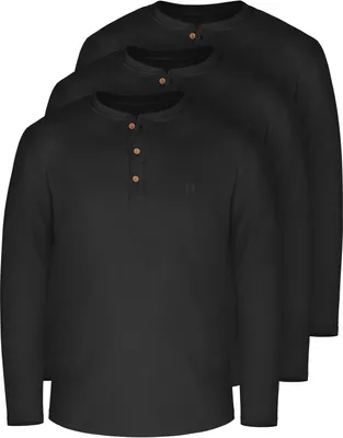Produktbild von normani 3er Set Herren Langarm Shirts aus Baumwolle