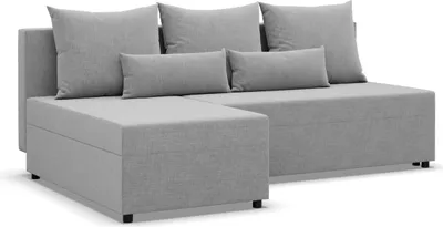 Produktbild von FERMO - Ecksofa mit Schlaffunktion, Bettkastem, Komfort und Still, grau