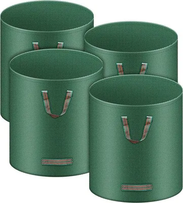 Immagine prodotto di 4 sacchi da giardino grandi e resistenti, 272 l, autoportanti, pieghevoli, in polipropilene