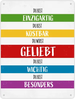 Produktbild von Metallschild XL mit Spruch: Du wirst geliebt Schild Blechschild Emailleschild
