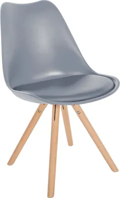 Produktbild von Stuhl HLO-CP99 Kunststoff Rund  grau