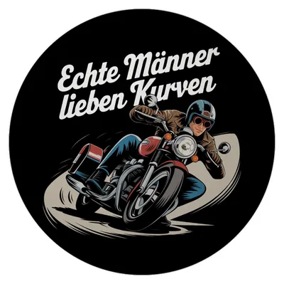 Produktbild von Echte Männer lieben Kurven Magnet mit Retro Biker