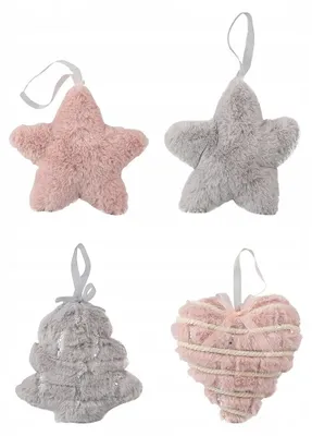 Produktbild von DomExpert Weihnachtsanhänger Plüsch 15 cm mit Kunstfell