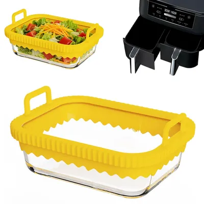Glas-Airfryer-Schale, 21x16x7 cm, Zubehör für Heißluftfritteuse