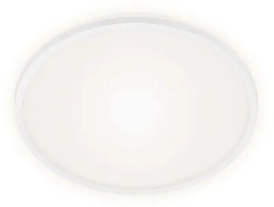 Image de BRILONER - Plafonnier LED à lumière indirecte, lumière blanche neutre, 15W, 1500lm, lustre salon, lustre chambre, luminaire plafonnier, lustre cuisine, 28x4,2cm, blanc
